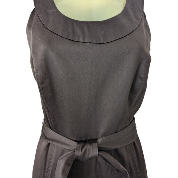 NWT Calvin Klein Sz 2 Brown Fit and Flare Pleated Dress - Picture 3 of 7